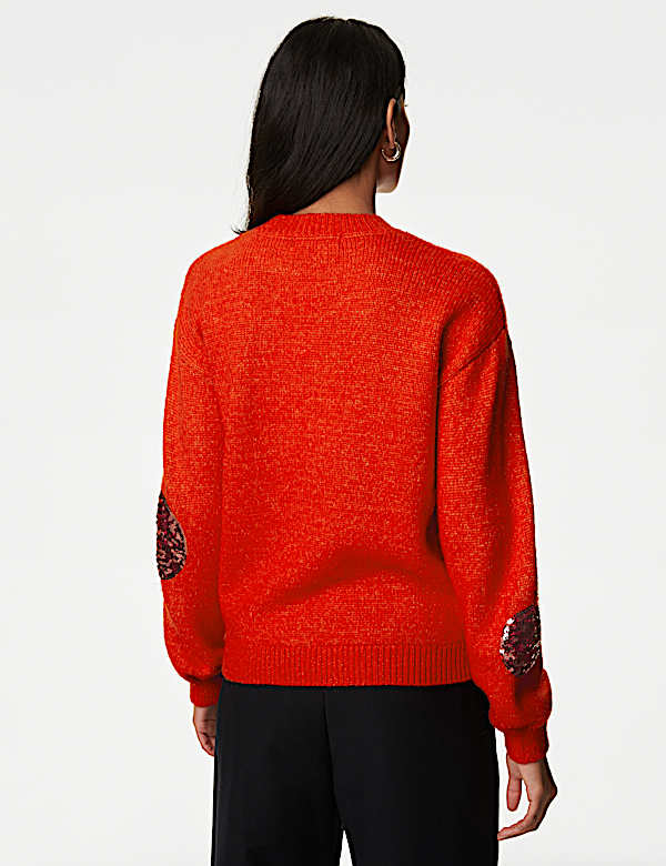 Recycled Blend Sequin Spot Print Jumper - NL
