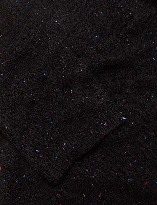 Textured V-Neck Relaxed Jumper