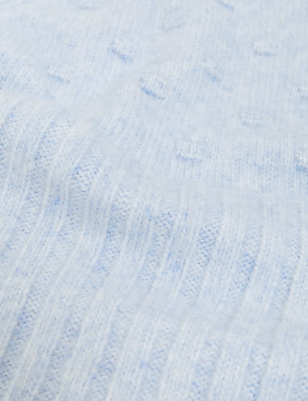 Textured Ribbed Crew Neck Relaxed Jumper