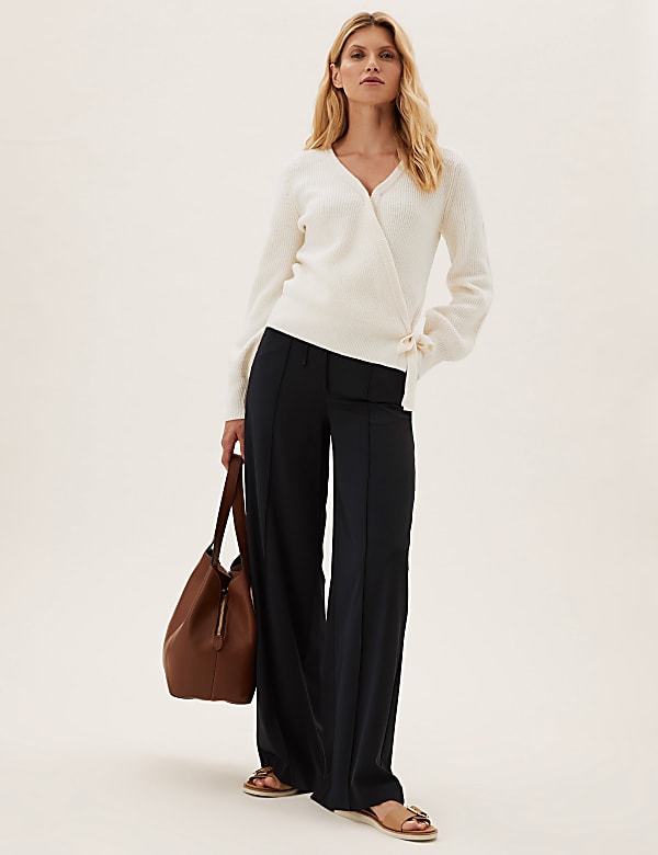 V-Neck Wrap Jumper