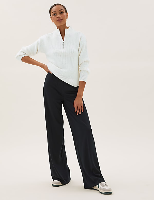 Funnel Neck Half Zip Jumper