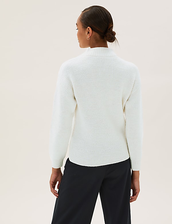 Funnel Neck Half Zip Jumper