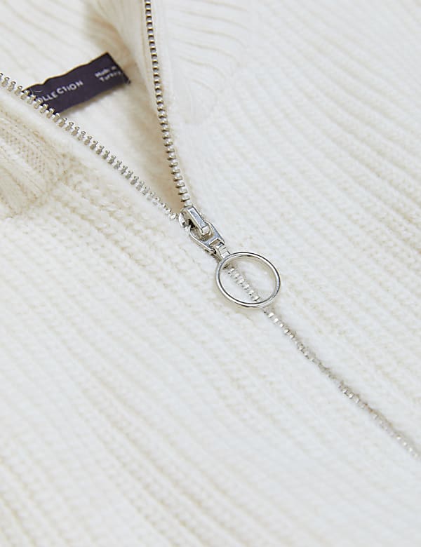 Funnel Neck Half Zip Jumper