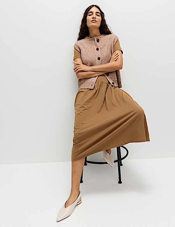 Twisted Tweed Knitted Ribbed Waistcoat - CA