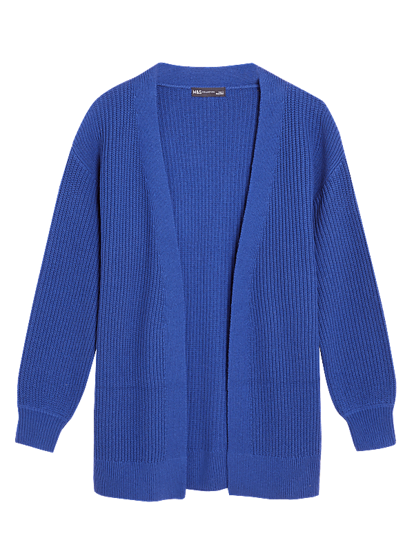 Cotton Rich Edge to Edge Relaxed Cardigan
