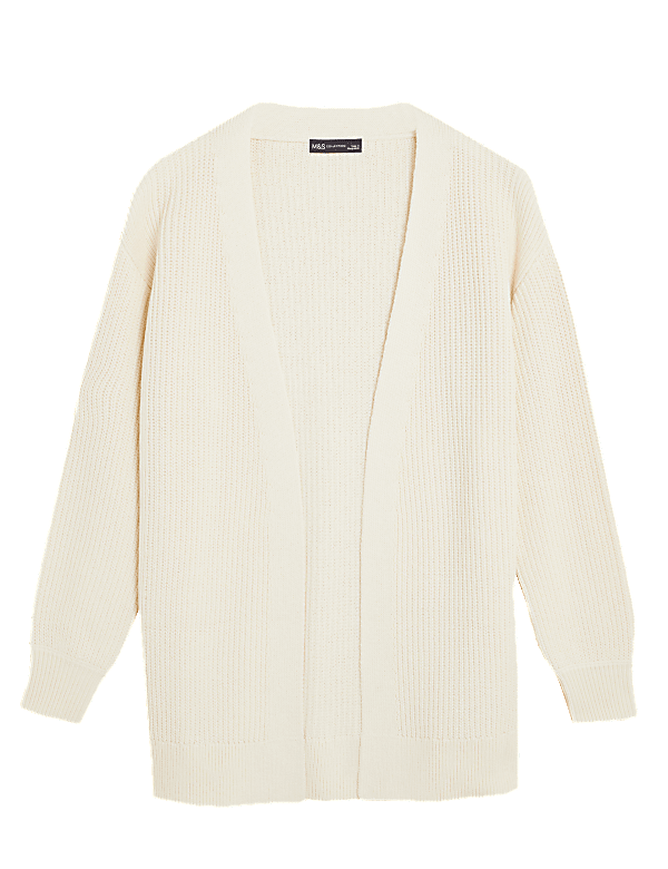 Cotton Rich Edge to Edge Relaxed Cardigan