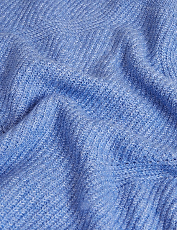 Ribbed Crew Neck Relaxed Jumper