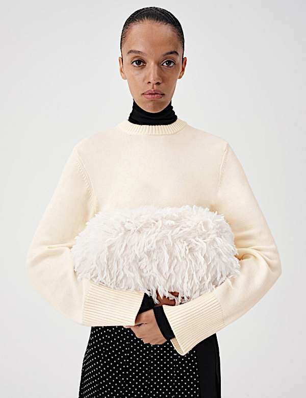 Deep Rib Crew Neck Relaxed Jumper - DE