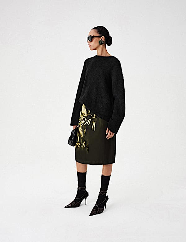 Brushed Wool Alpaca Blend Oversized Jumper - AU