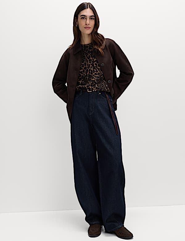 Animal Print Crew Neck Jumper