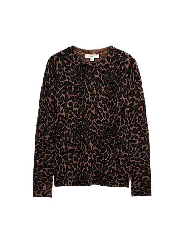 Animal Print Crew Neck Jumper