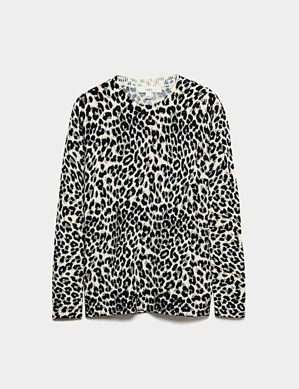 Animal Print Crew Neck Jumper - FI