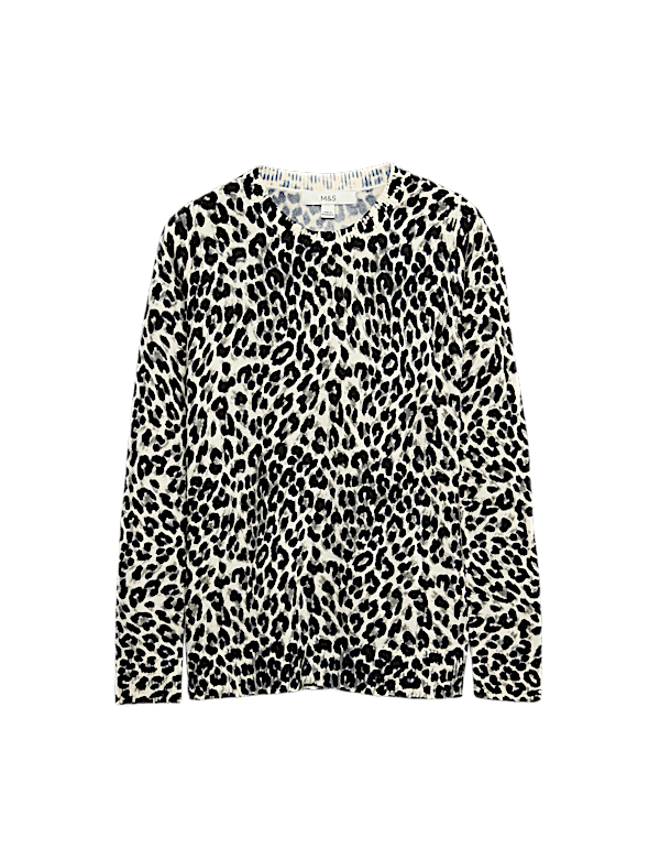 Animal Print Crew Neck Jumper