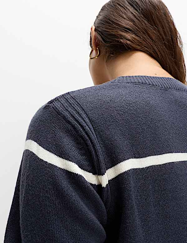 Supersoft Striped Crew Neck Jumper