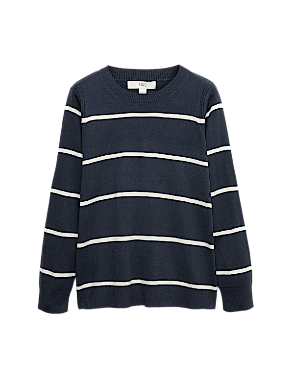 Supersoft Striped Crew Neck Jumper