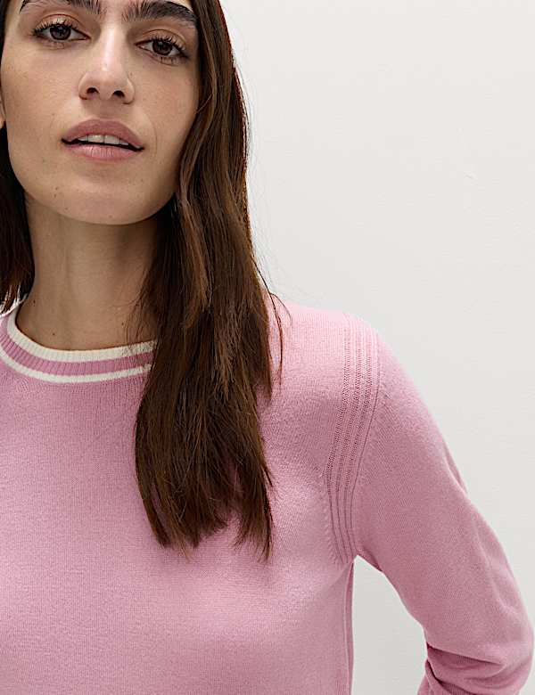 Supersoft Tipped Crew Neck Jumper