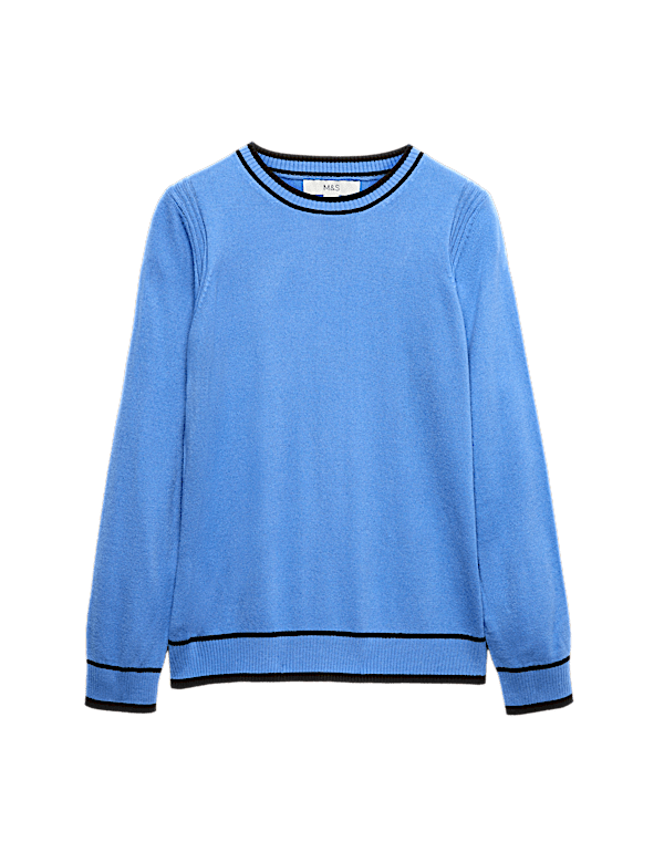 Supersoft Tipped Crew Neck Jumper