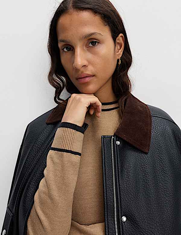 Supersoft Tipped Crew Neck Jumper