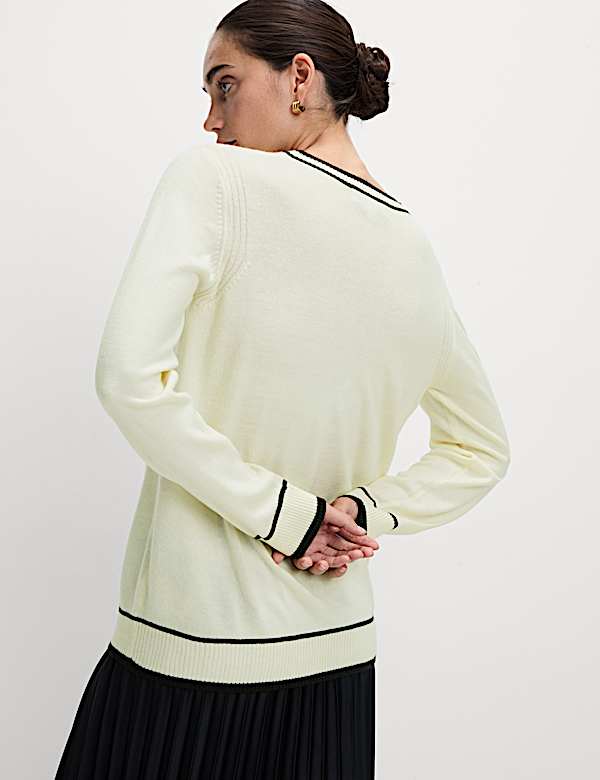 Supersoft Tipped Crew Neck Jumper