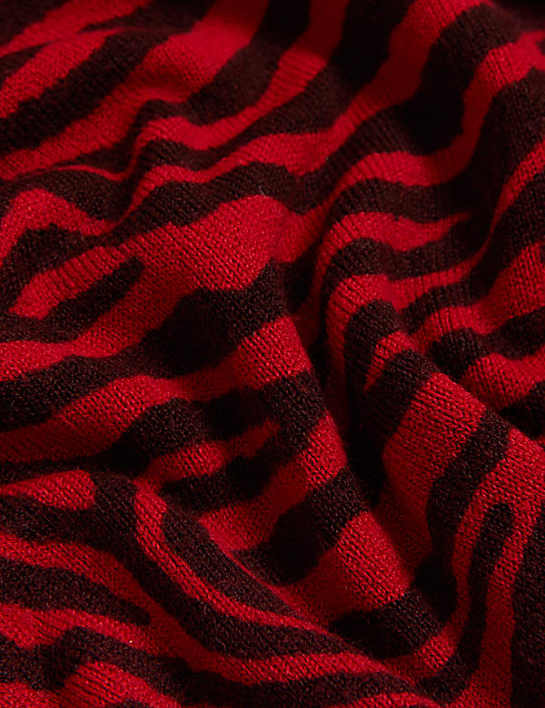 Supersoft Animal Print V-Neck Jumper