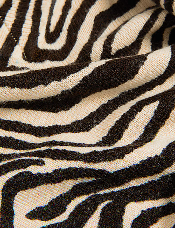 Supersoft Animal Print V-Neck Jumper