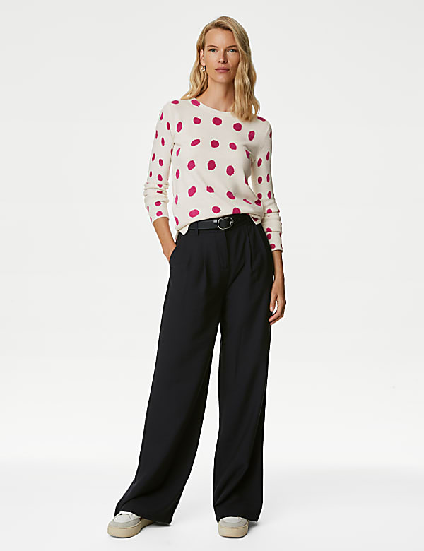 Supersoft Spot Print Crew Neck Jumper