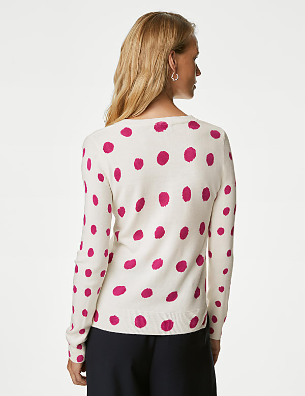 Supersoft Spot Print Crew Neck Jumper
