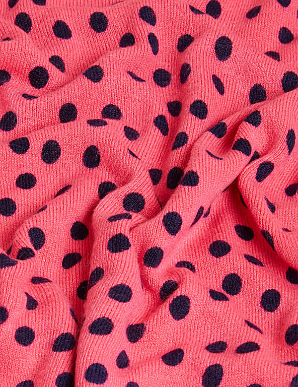 Supersoft Polka Dot V-Neck Jumper