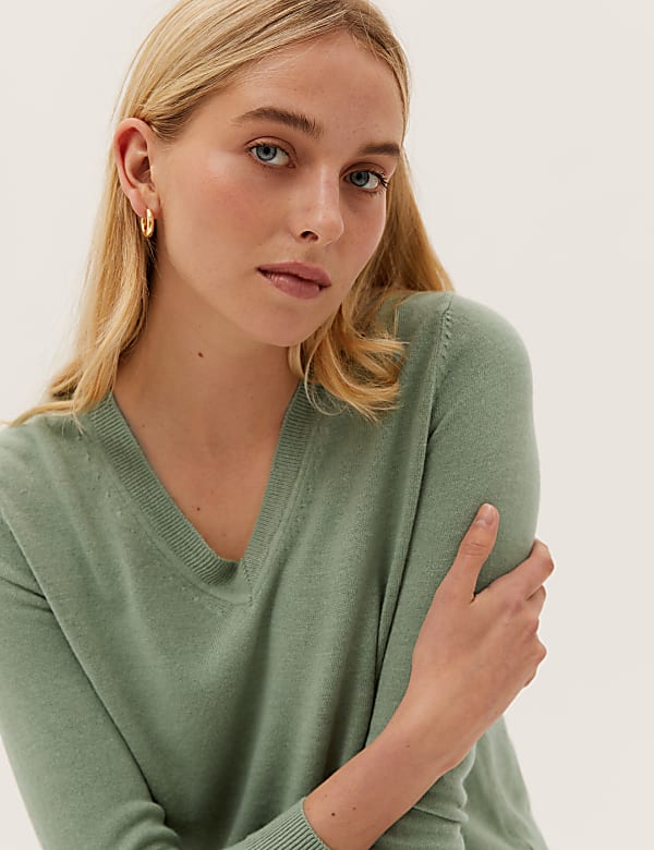 Supersoft V-Neck Jumper - CN