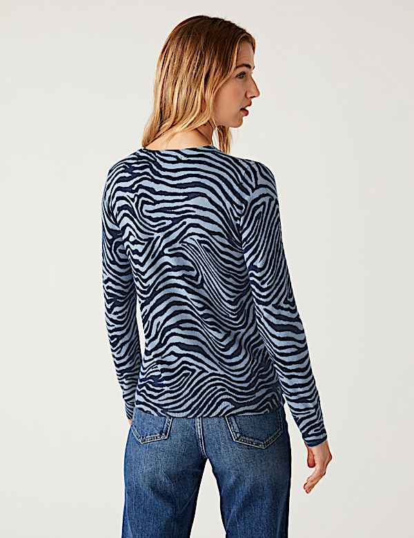 Supersoft Animal Print Crew Neck Jumper