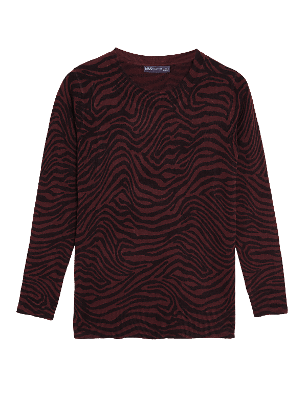 Supersoft Animal Print Crew Neck Jumper
