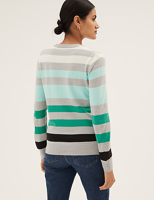 Supersoft Striped Crew Neck Jumper