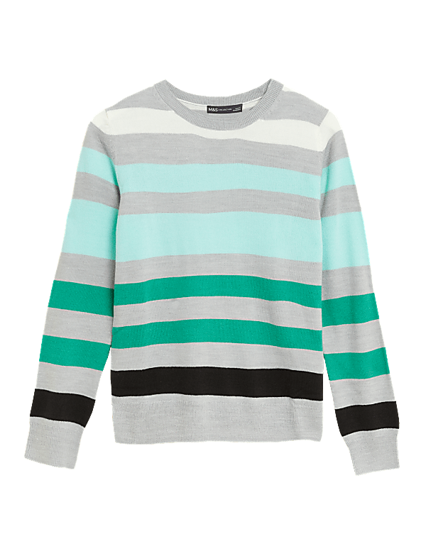 Supersoft Striped Crew Neck Jumper