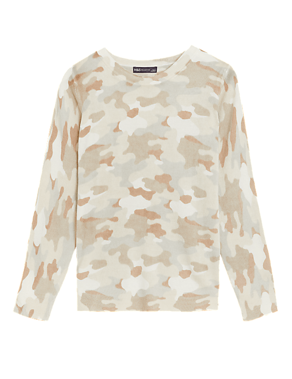 Supersoft Camo Crew Neck Jumper