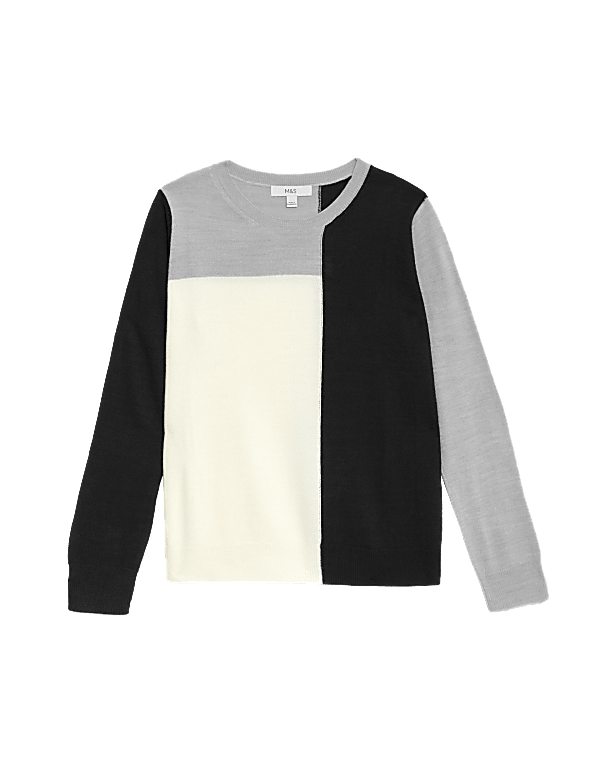 Supersoft Colour Block Crew Neck Jumper