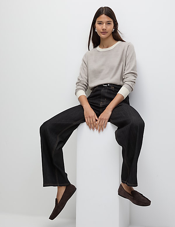 Supersoft Tipped Detail Relaxed Jumper - ID