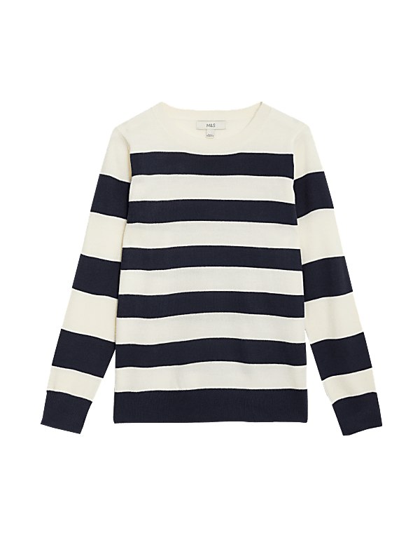 Supersoft Striped Crew Neck Jumper