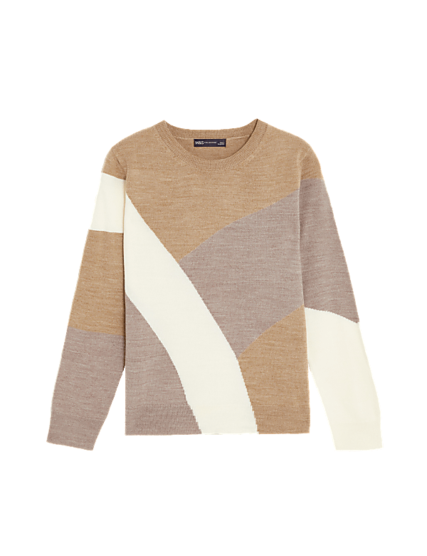 Supersoft Colour Block Crew Neck Jumper