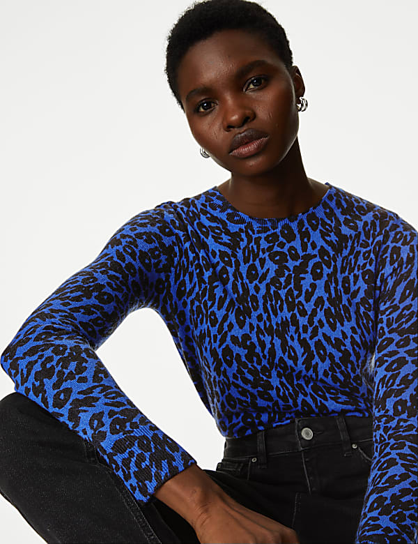 Supersoft Animal Print Crew Neck Jumper