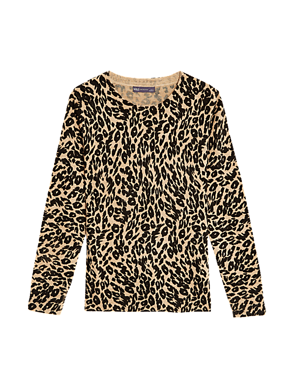 Supersoft Animal Print Crew Neck Jumper