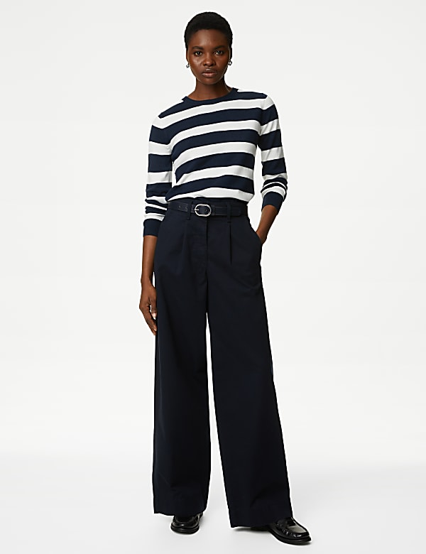 Supersoft Striped Crew Neck Jumper