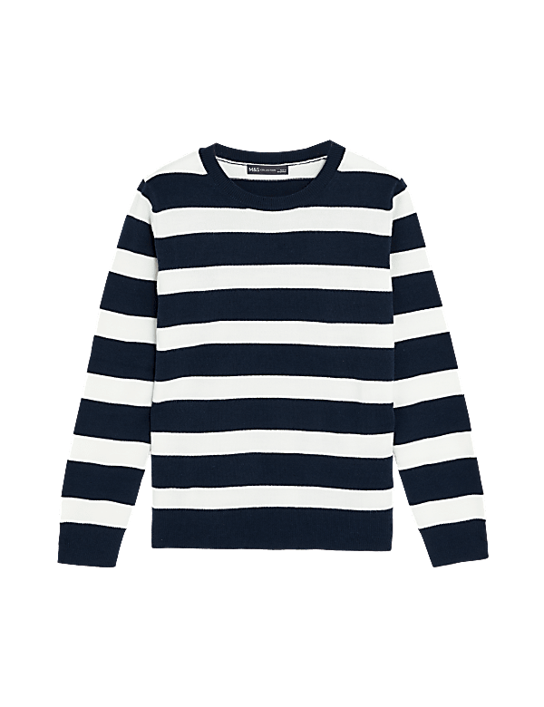 Supersoft Striped Crew Neck Jumper