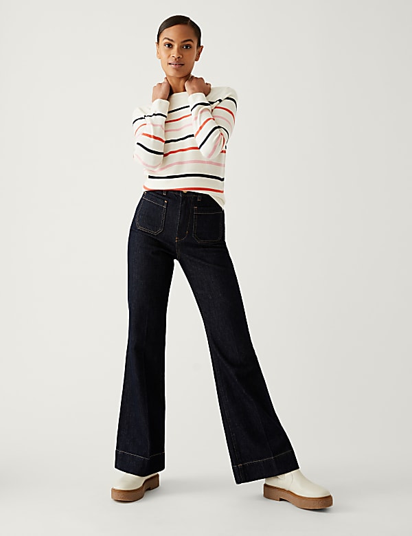 Supersoft Striped Crew Neck Jumper