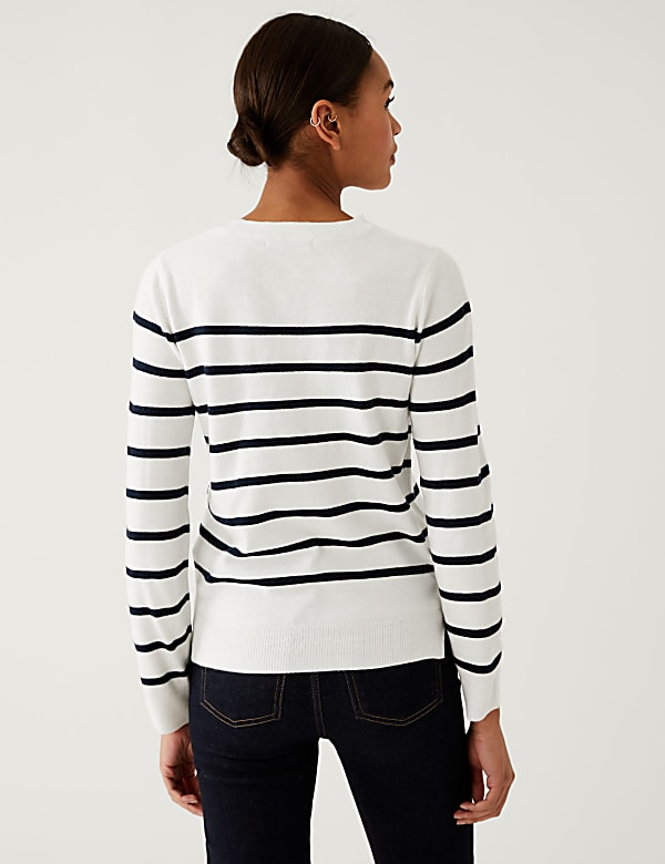 Supersoft Striped Crew Neck Jumper
