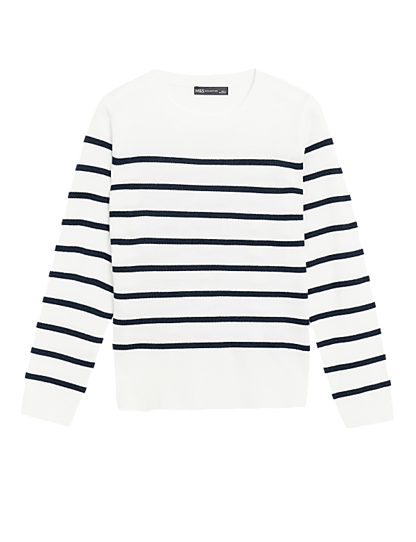 Supersoft Striped Crew Neck Jumper
