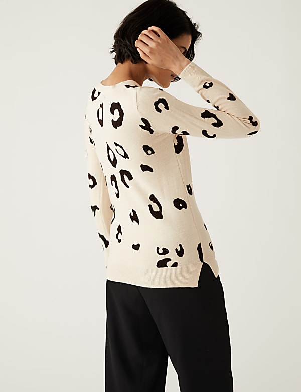 Supersoft Animal Print Crew Neck Jumper
