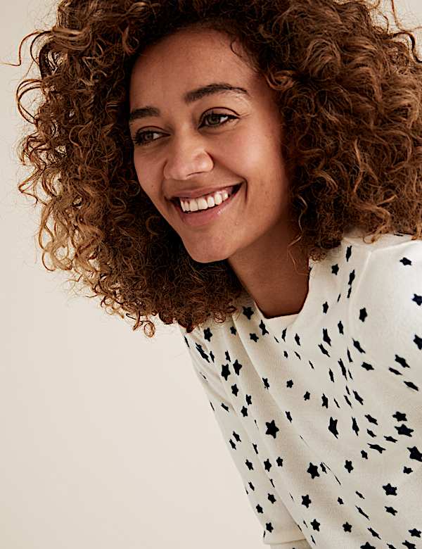 Supersoft Star Print Crew Neck Jumper