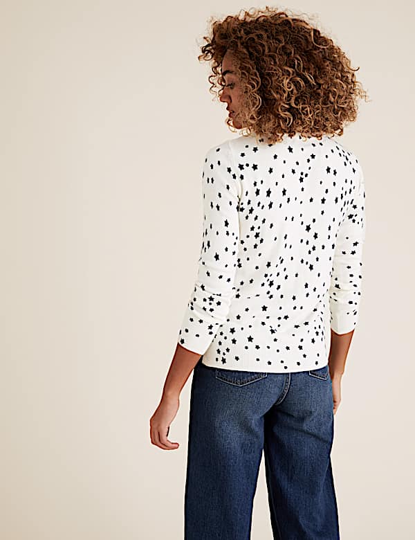 Supersoft Star Print Crew Neck Jumper