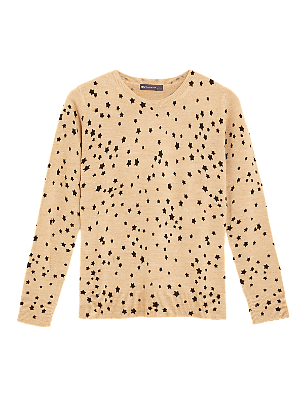 Supersoft Star Print Crew Neck Jumper