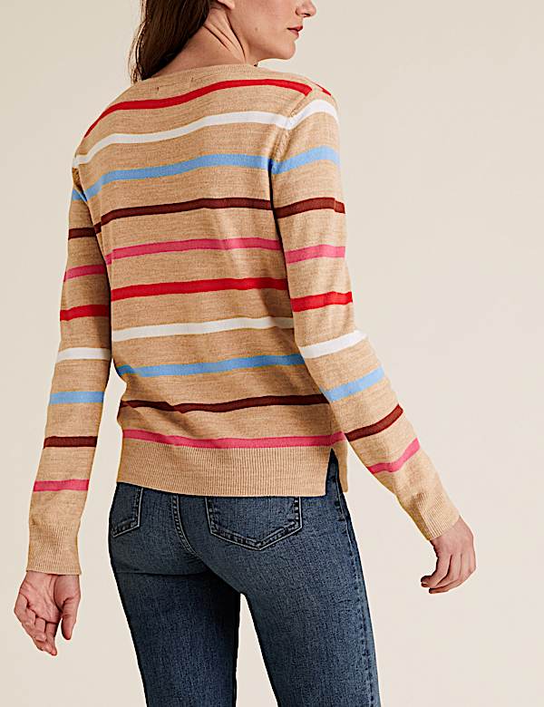 Supersoft Striped Crew Neck Jumper